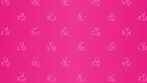 Background Video with Pink Background of ABC Alphabet Blocks Moving Upwards Stock Footage 300354025