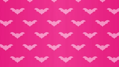 Background Video with Pink Background of Bat Icons Moving Upwards Stock Footage 300354019