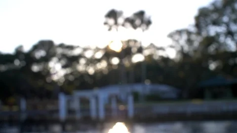 Background Video at Sunset Passing Boat Docks Stock Footage 93749089