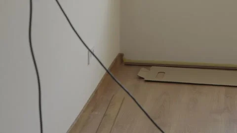 Background view of active laminate flooring installation process 库存影片 346159761