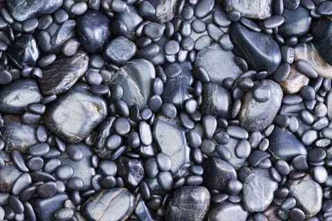 Background View of Black River Rocks Foto stock