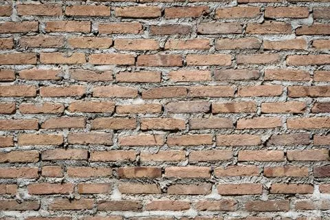 Background of vintage brick wall texture. Stock Photos