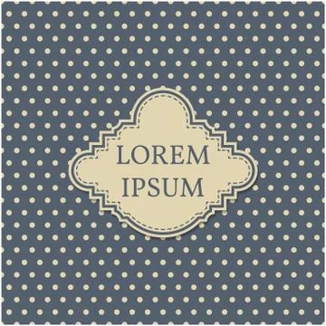 Background with vintage frame, vector illustration. Illustrazione stock