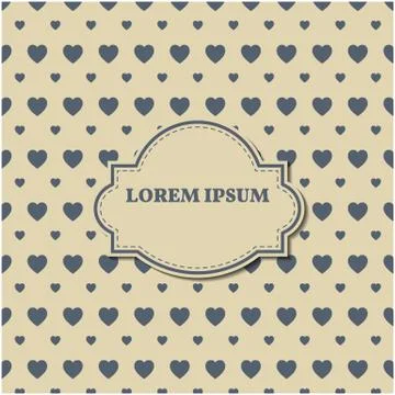 Background with vintage frame, vector illustration. Stock Illustration