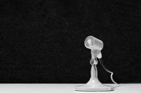 Background with vintage microphone Fotos de archivo