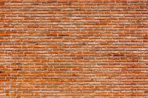 Background of vintage red brick wall Stock Photos