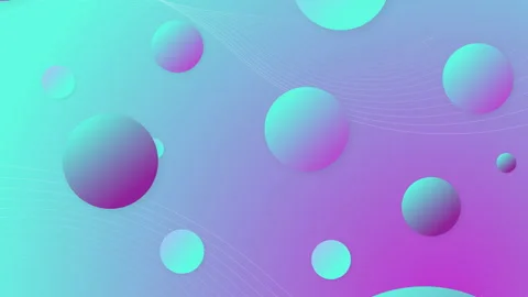 Background from violet cyan balls floating in space. Stock-Footage 234278601
