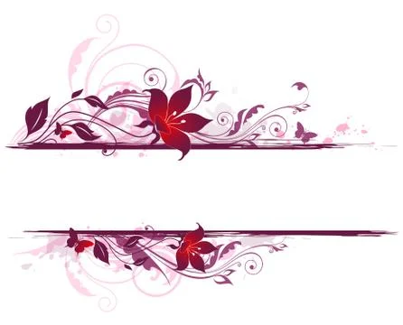 Background with violet flowers Stock Illustration