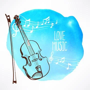 Background with violin - 1 Stock-Illustration