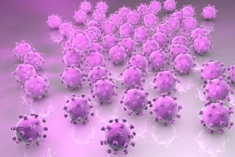 Background with viruses Stock Illustration