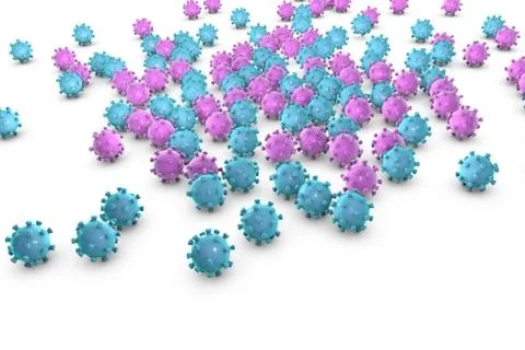 Background with viruses Stock Illustration