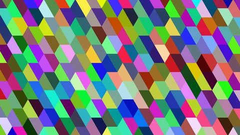 Background Vivid Geometric Pattern of Multicolored Interlocking Cubes in a .. 스톡 일러스트
