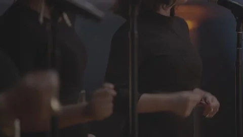 Background vocalists singing and dancing Stock Footage 136336667