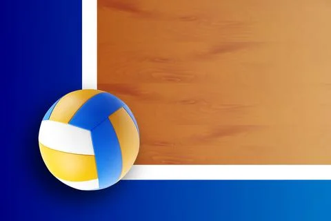 Background with volleyball ball Stock Illustration