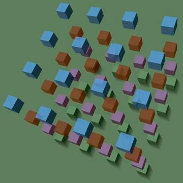 Background of the volume of cubes Stock Illustration