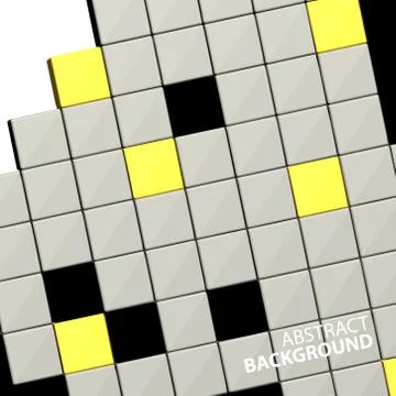 Background of the volume of cubes with space for text Stock Illustration