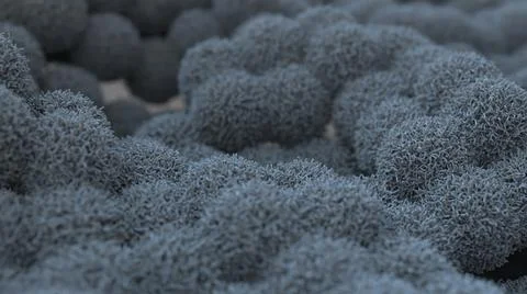 Background with volumetric elements with a fleecy surface Illustrazione stock