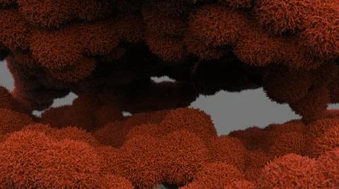 Background with volumetric elements with a fleecy surface Illustrazione stock
