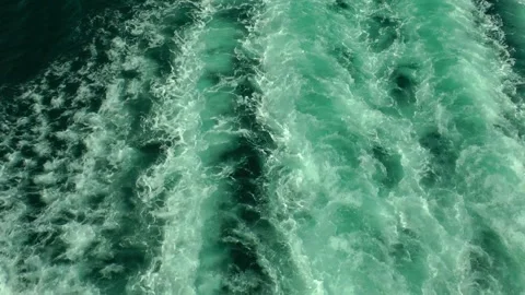 Background with wake of the ship engine. Stock Footage 155068506