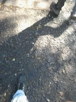 Background walking on a sidewalk with different elements in daylight Fotos Stock