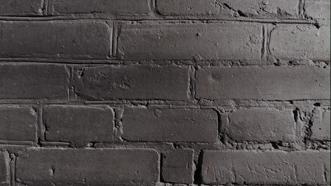 Background wall of bricks painted with dark paint Stock Footage 126215003