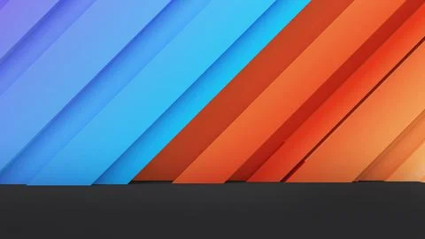 Background wall, diagonal shape, gradient, mix of warm and cool tones with .. Stock Illustration