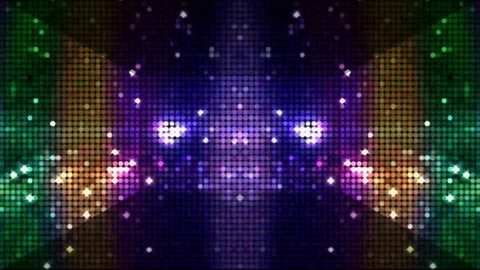 Background wall For disco parties and night club concepts, color reflector light Stock-Footage 132681246