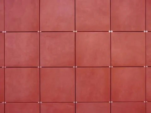 Background of wall  made of red square tiles Stock Photos