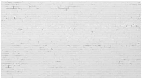 Background wall old white brick painted brick Stock Illustration