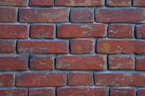 Background wall of red brick Stock Photos