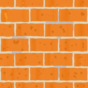 Background as wall of red bricks Stock Illustration