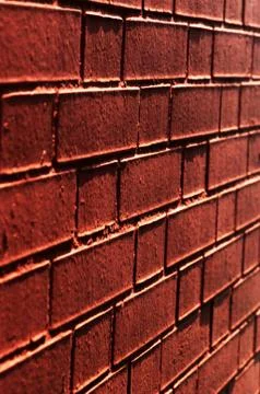 Background of wall with red bricks Stock Photos