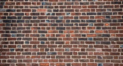 Background on wall texture. Bricks in redbrick masonry. Wall on surface pattern Stock Photos