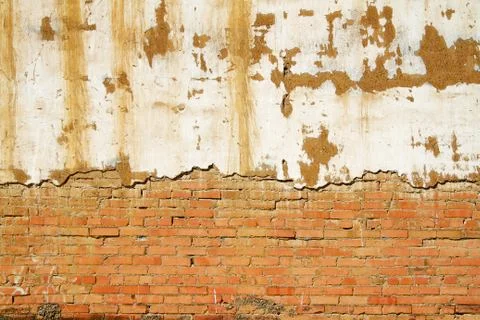 Background wall texture of an old section wall Stock Photos