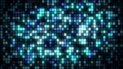 Background with wall of twinkling blue squares, loop Stock Footage 46319131