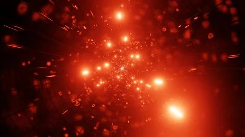 BACKGROUND WALLPAPER 3d illustration of fire particle galaxy wormhole Stock Illustration