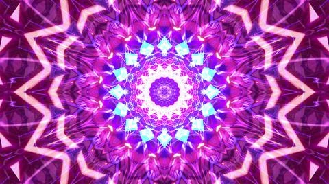 A background wallpaper illustration CGI beautiful colorful trippy pattern ani Stock Illustration