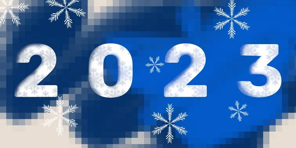 Background for wallpaper or web design. 2023 new year and Christmas banner te Stock Illustration