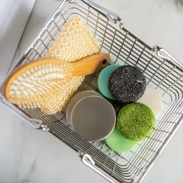 Background wash bathroom solid soap shampoo balm 스톡 사진