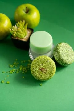 Background wash bathroom solid soap shampoo balm Stock Photos