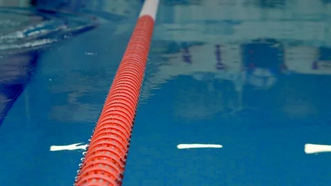 Background water and track divider in the pool Stock-Footage 99229745
