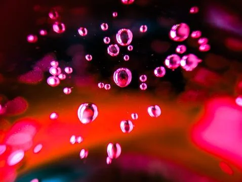 Background of water bubbles close up Stock Photos