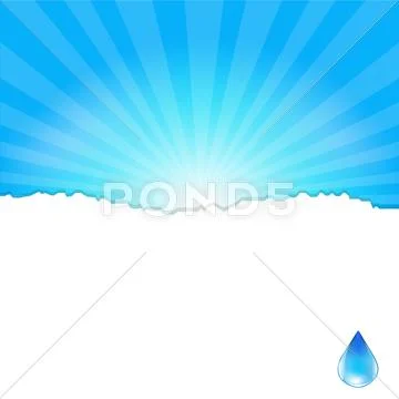 Background with water drop Stock Illustration