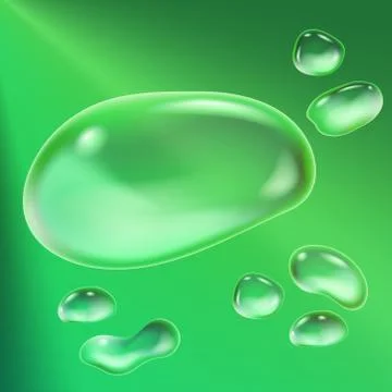 Background with water drops of different forms. Vector illustration. Stock Illustration