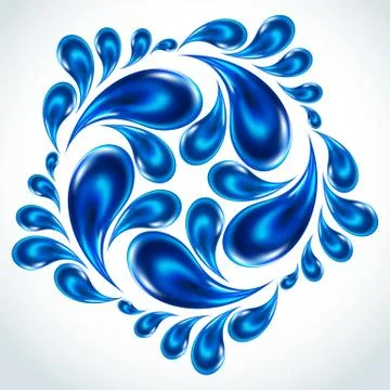Background of water drops. vector illustration. Stock Illustration