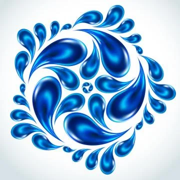 Background of water drops. vector illustration. Stock Illustration
