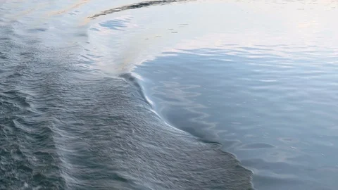 Background water surface behind of fast moving motor boat. Stock Footage 116115102