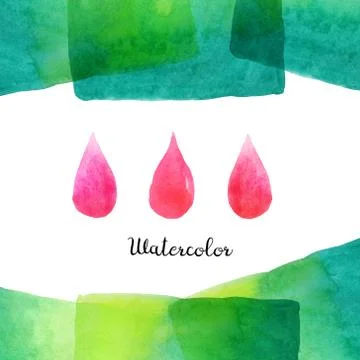 Background with watercolor elements イラスト素材