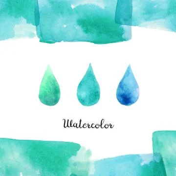 Background with watercolor elements Illustrazione stock