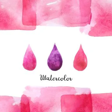 Background with watercolor elements Stock Illustration